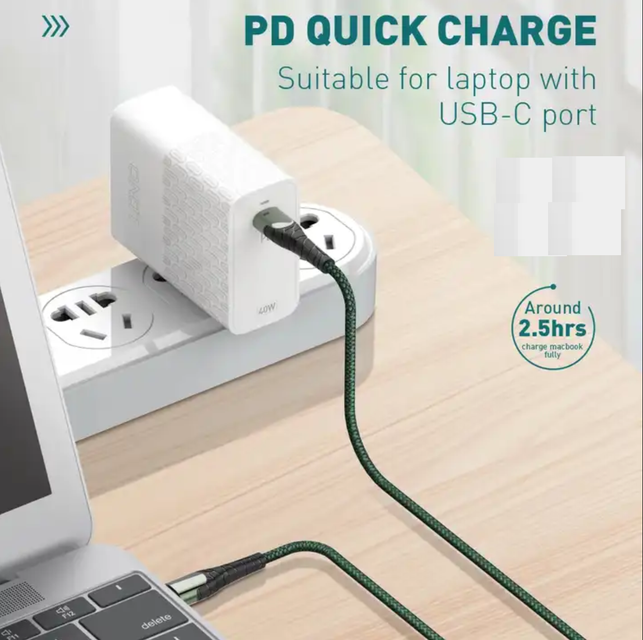 LDNIO ultra strong fast charging cable | data cable | PD 65W | 480Mbps | USB-C to USB-C | 2M