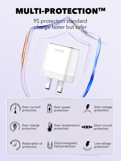 LDNIO PD PD wall charger | USB-C + USB-C | PD 35W | EU plug