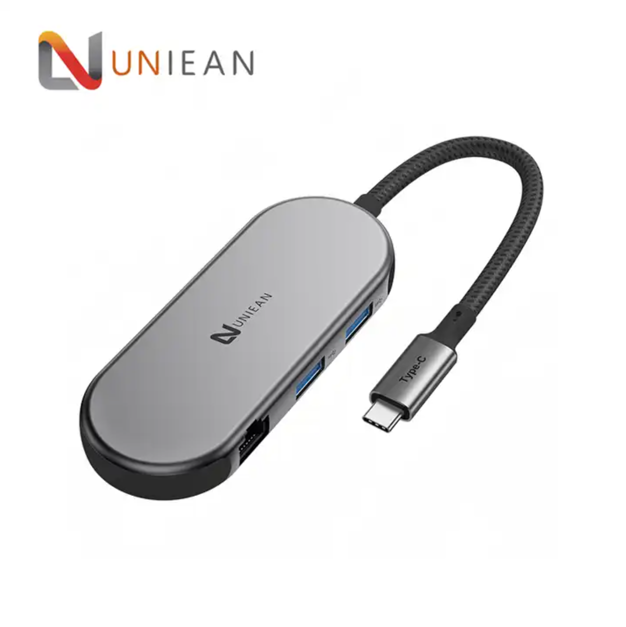 Yulian 7 poorten USB-C dockingstation usb-hub| HDMI 4K60Hz | RJ45 |PD100W | usb3.0 5G X 3 | TF SD kaart