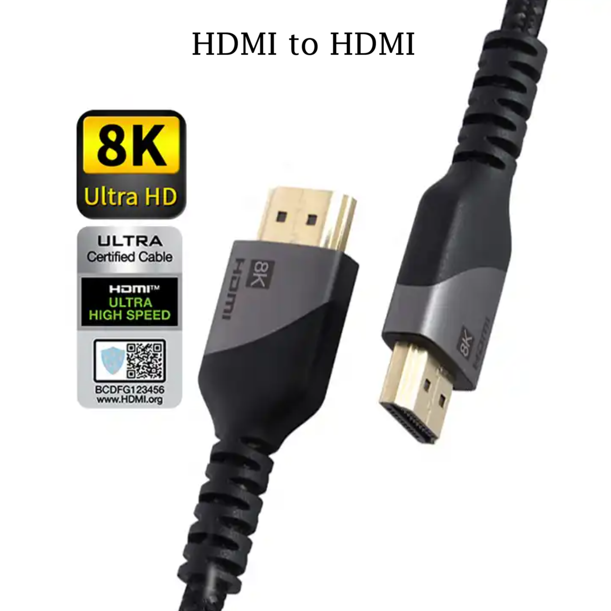 Yulian-zertifiziertes HDMI 2.1-Kabel | H2H | 8K60HZ 48 Gbit/s | Video und Audio | 1m