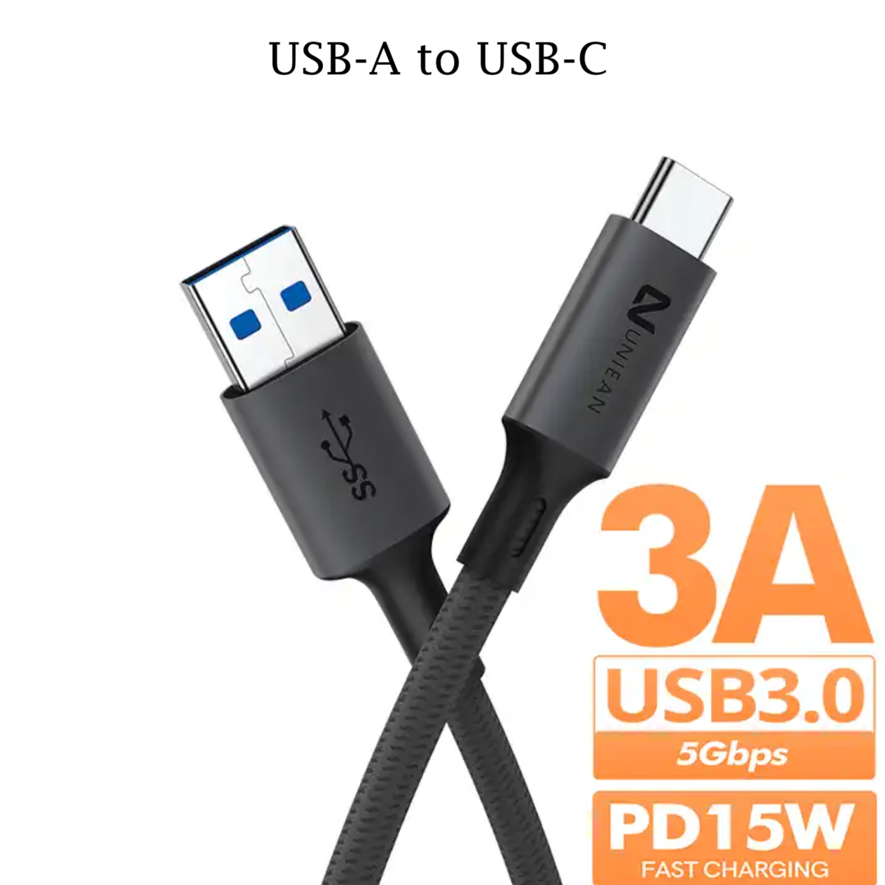 Yulian USB3 Ladegerät Datenkabel | A2C | 15W (5V3A) | 5 Gbit/s | kein Video und Audio | 1m