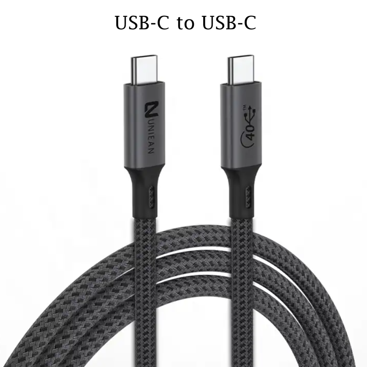 Yulian USB4-kabel | volledig uitgeruste coaxiale C2C | comp Thunderbolt 4 | 1m